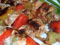 Куриные шашлычки на шпажках на сковороде
