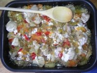 Запеканка из курицы с овощами