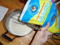 Ореховый крем - Яично-молочная смесь с желатином